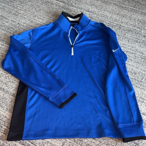 Nike Other - Nike Golf Blue and Black Dri-FIT Quarter Zip
